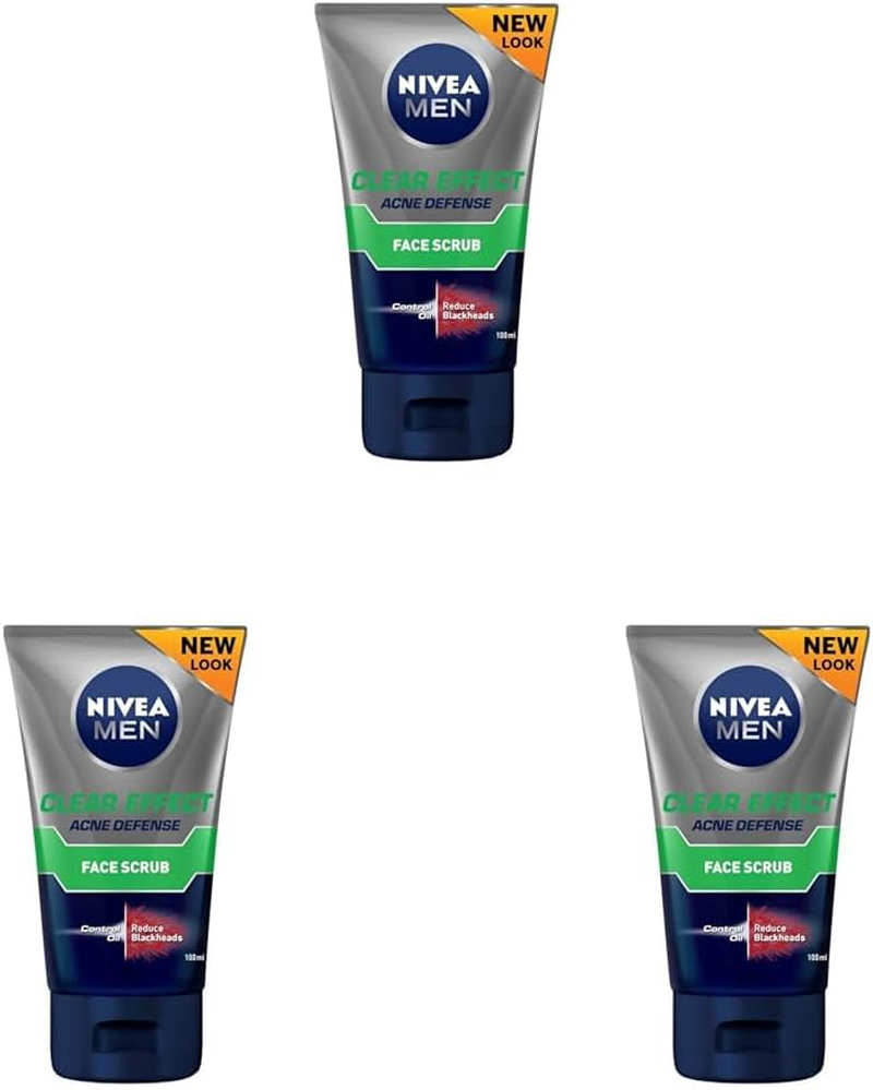 NIVEA MEN Clear Effect Oil Control Exfoliating Face Scrub 100Ml | with Salicylic Power | Unclogs Pores and Clears Impurities | Cleanses Excess Oil | Removes Shine image number 6