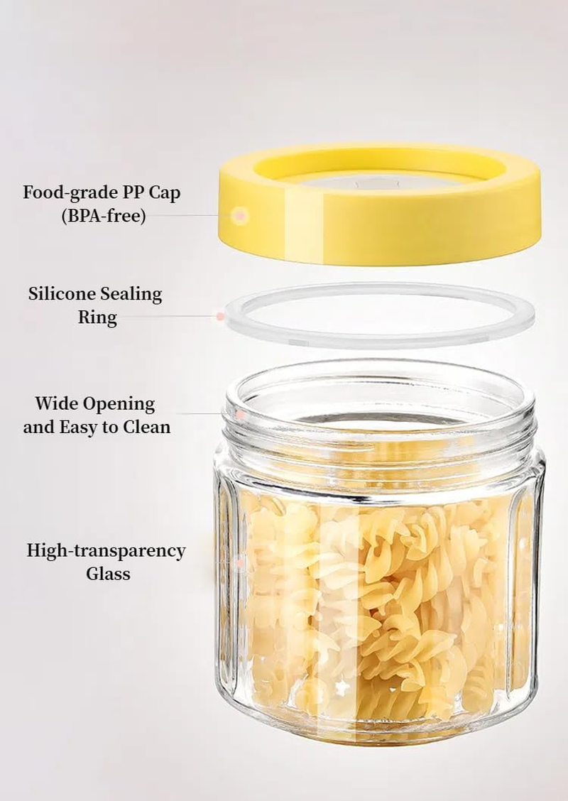 4-Pack 16Oz Overnight Oats Containers with Lids - Leakproof Airtight Mason Glass Jars for Meal Prep, Yogurt, Snacks & More - Bpa-Free Wide Mouth Containers-Two Green and Two Brown image number 3