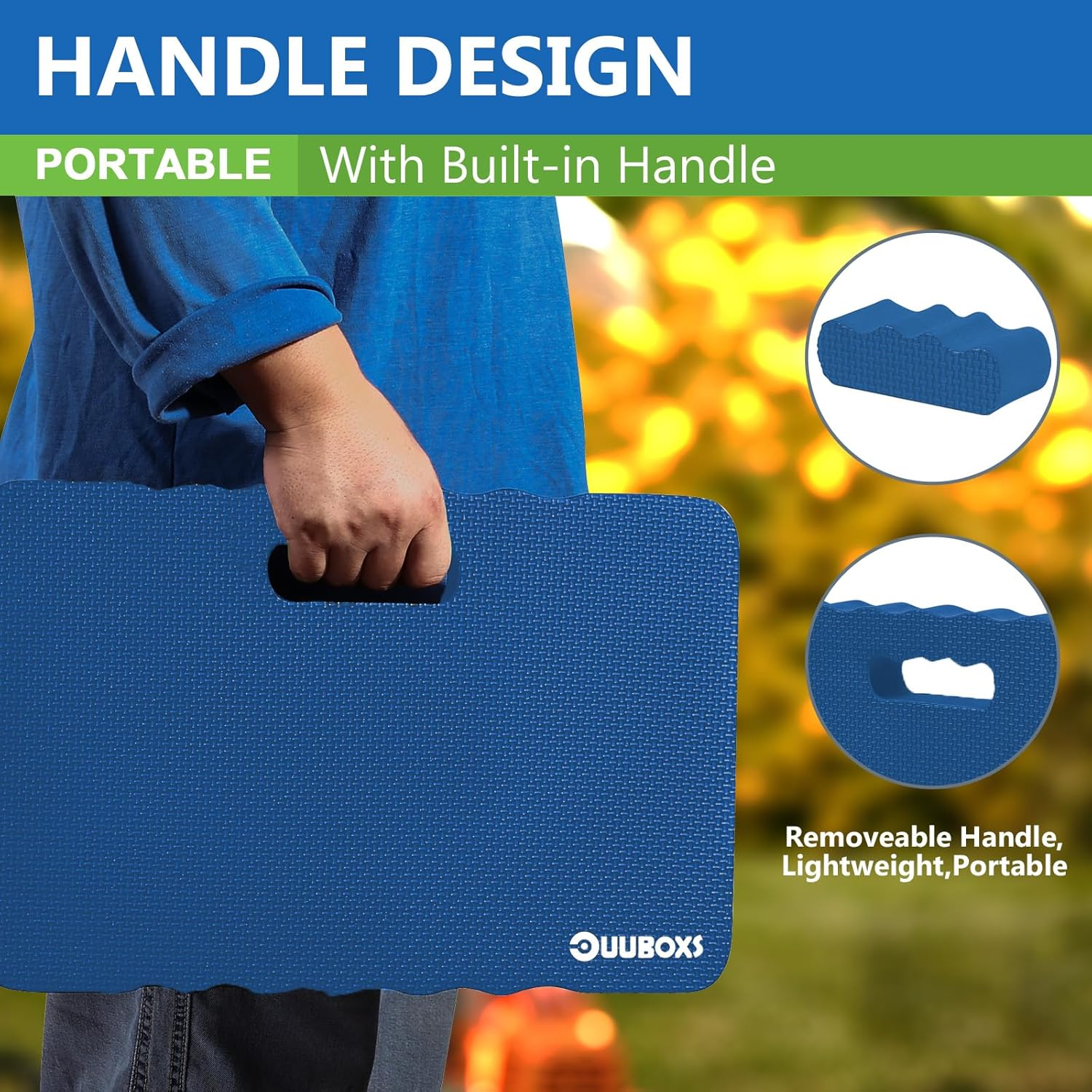 Premium Thick Kneeling Pad, Extra Soft Foam Garden Kneeling Mat, Large Comfort Kneeler Cushion for Gardening, Exercise, Yard Work, Baby Bath, 17.5 X 11 X 1.5 Inch, Blue image number 4