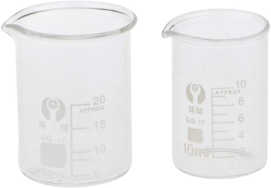 2 Pcs Glass Graduated Low Beakers 10Ml 20Ml image number 5