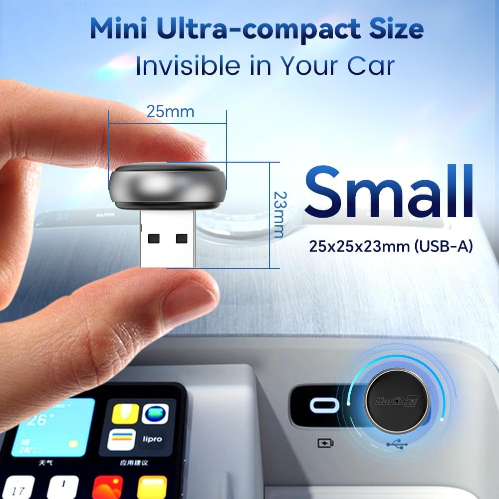 Carlinkit Mini Ultra3, Wireless Carplay Adapter, Wired to Wireless Car Android Auto Adapter, Dual-Band Wifi, Fast Connect, 2 in 1 CP AA Dongle, for Wired Carplay&Android Auto Cars image number 4