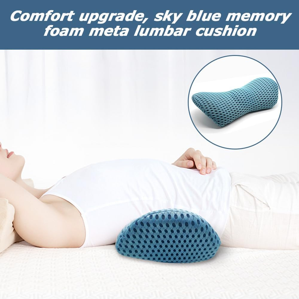 Back Support Bed Pillow, Back Wedge Bolster Pillow, Memory Foam Back Lumbar Support Cushion, Relieve Stress and Aid Sleep, Support Pillow for Bed Relief Back Pain image number 4