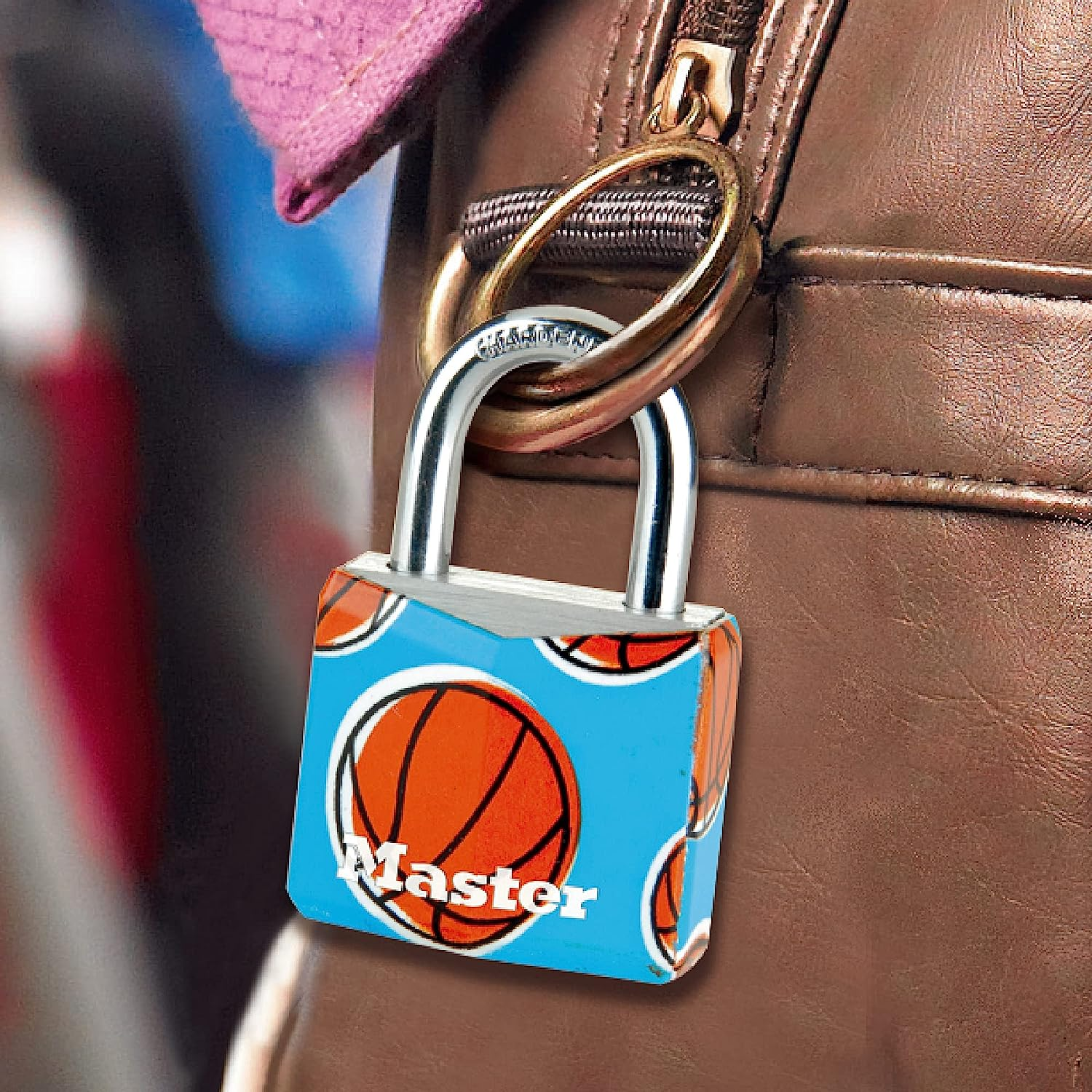 Master Lock 4-Pack of 30Mm Small Padlocks - Sports Designs - Solid Aluminum Locking Padlocks - 30Mm Wide Bodies - Perfect Gym Padlock image number 2