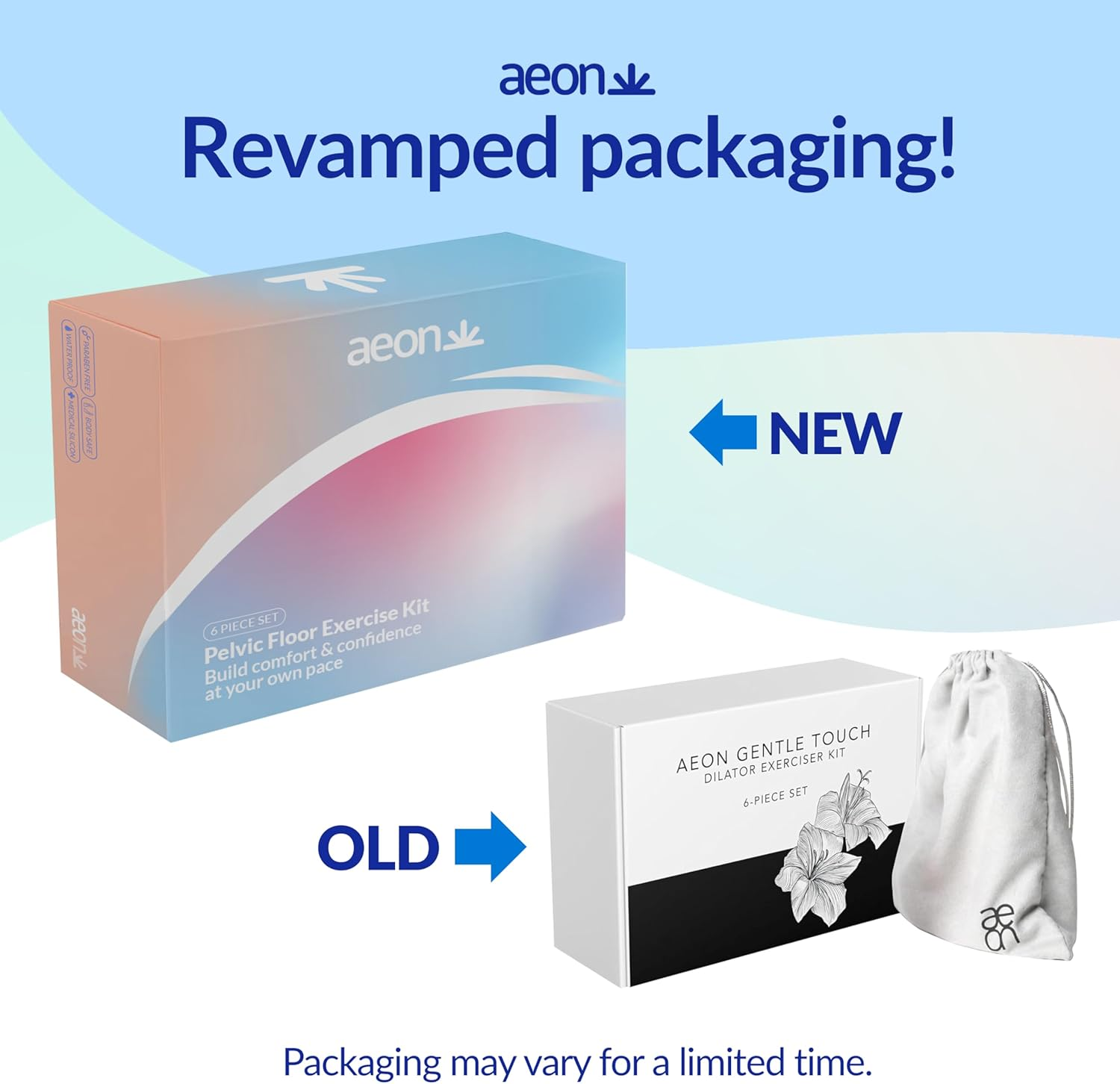 AEON Gentle Touch Pelvic Dilator Exerciser Kit - Premium Soft Silicone - Pelvic Floor Muscle Dilator Exerciser Trainer Set - 6-Pack - Glide Personal Moisturizer Included image number 5