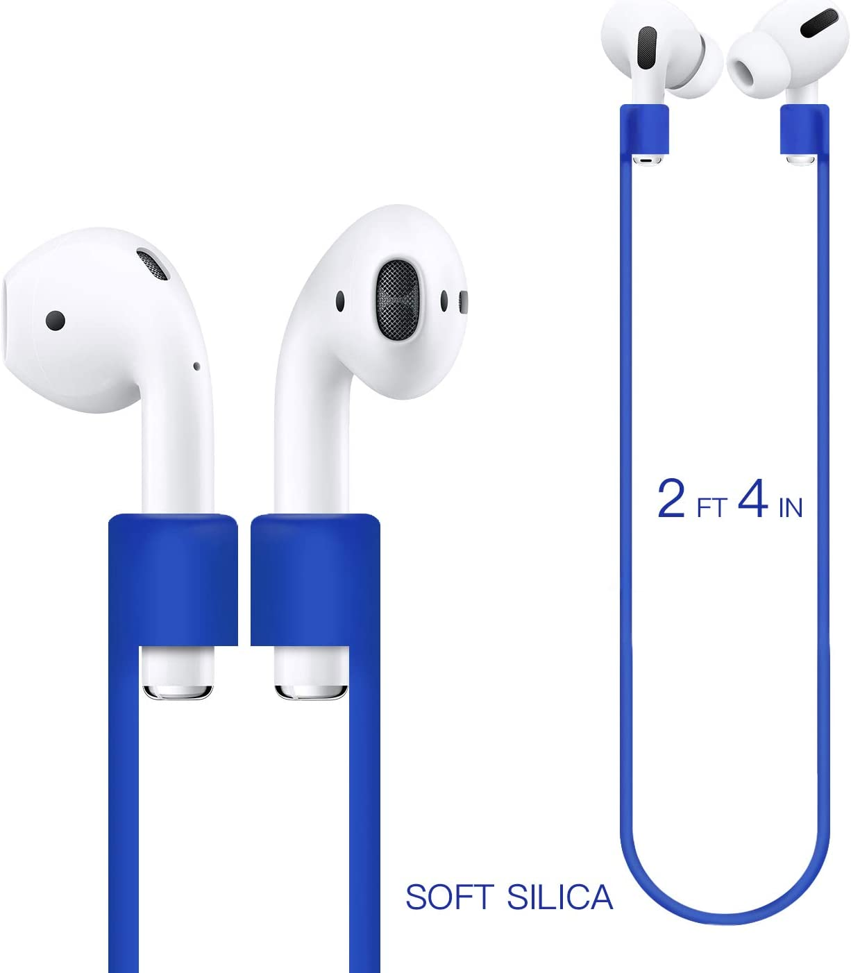 Compatible for Airpods Anti-Lost Straps Accessory - 7PCS Colorful Assorted Strings, Soft Sport Airpods 1 2 Pro Tether Lanyard, Running Silicone Wire Cable Connector, Silica Gel Neck Rope Cord image number 2