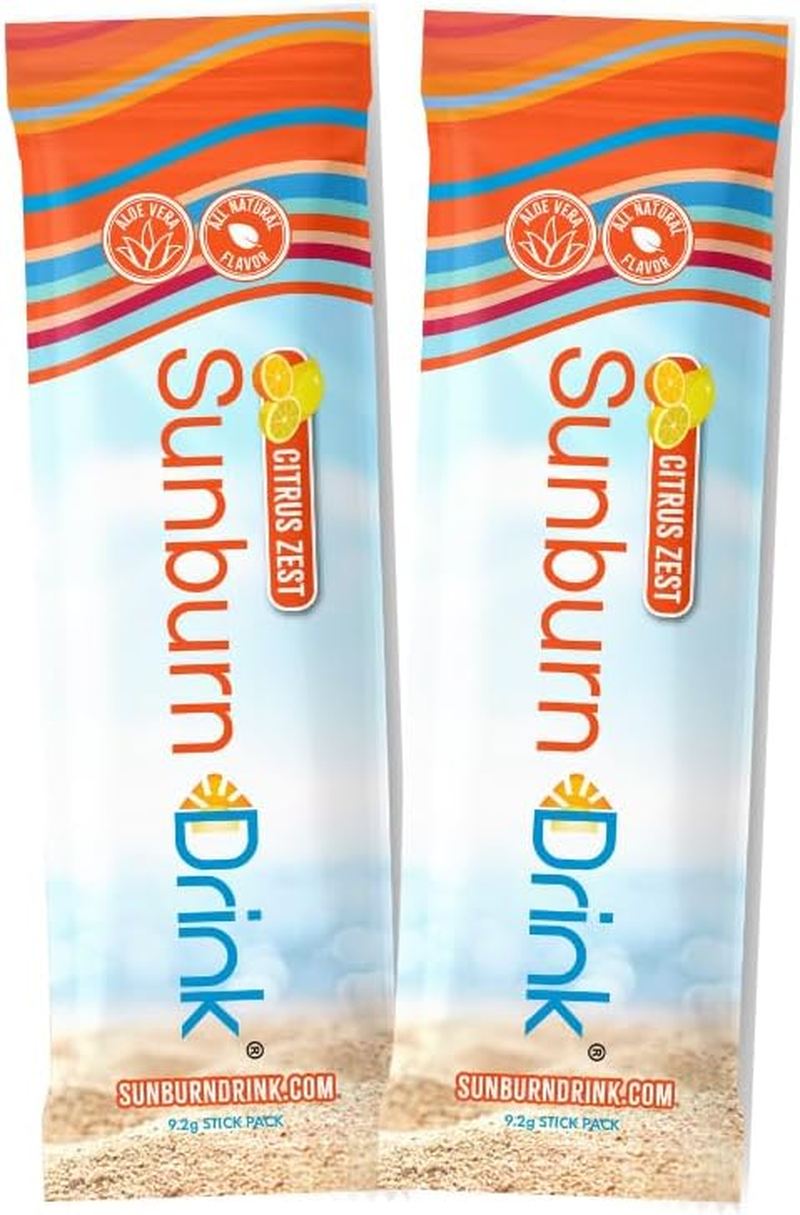 Sunburn Drink - Twin Pack - after Sun Skin Care - Supports Healthy Skin from the inside Out -Promotes Hydration - Sun Damage Support - Mix with Water - Travel Size image number 4
