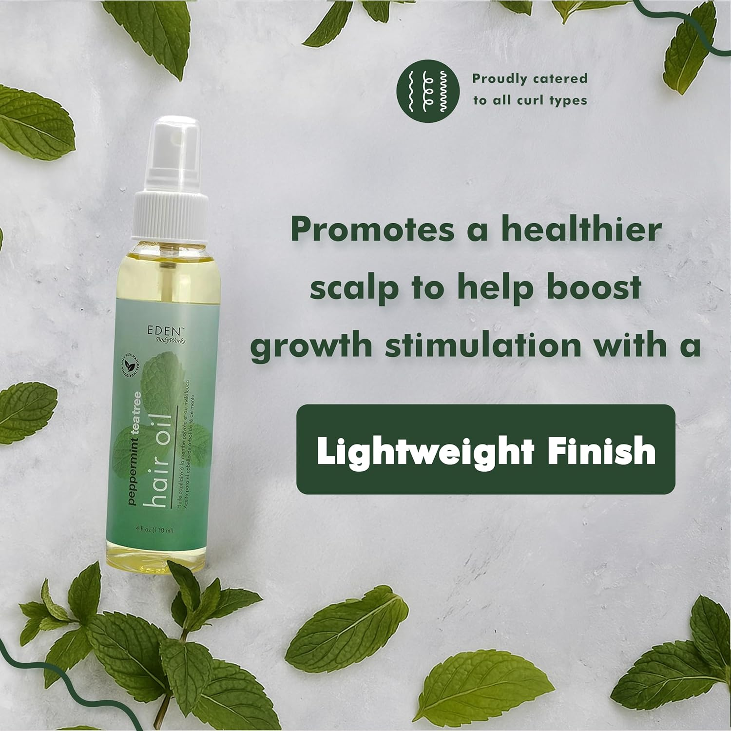 EDEN Bodyworks Peppermint Tea Tree Hair Oil, 4Oz image number 6