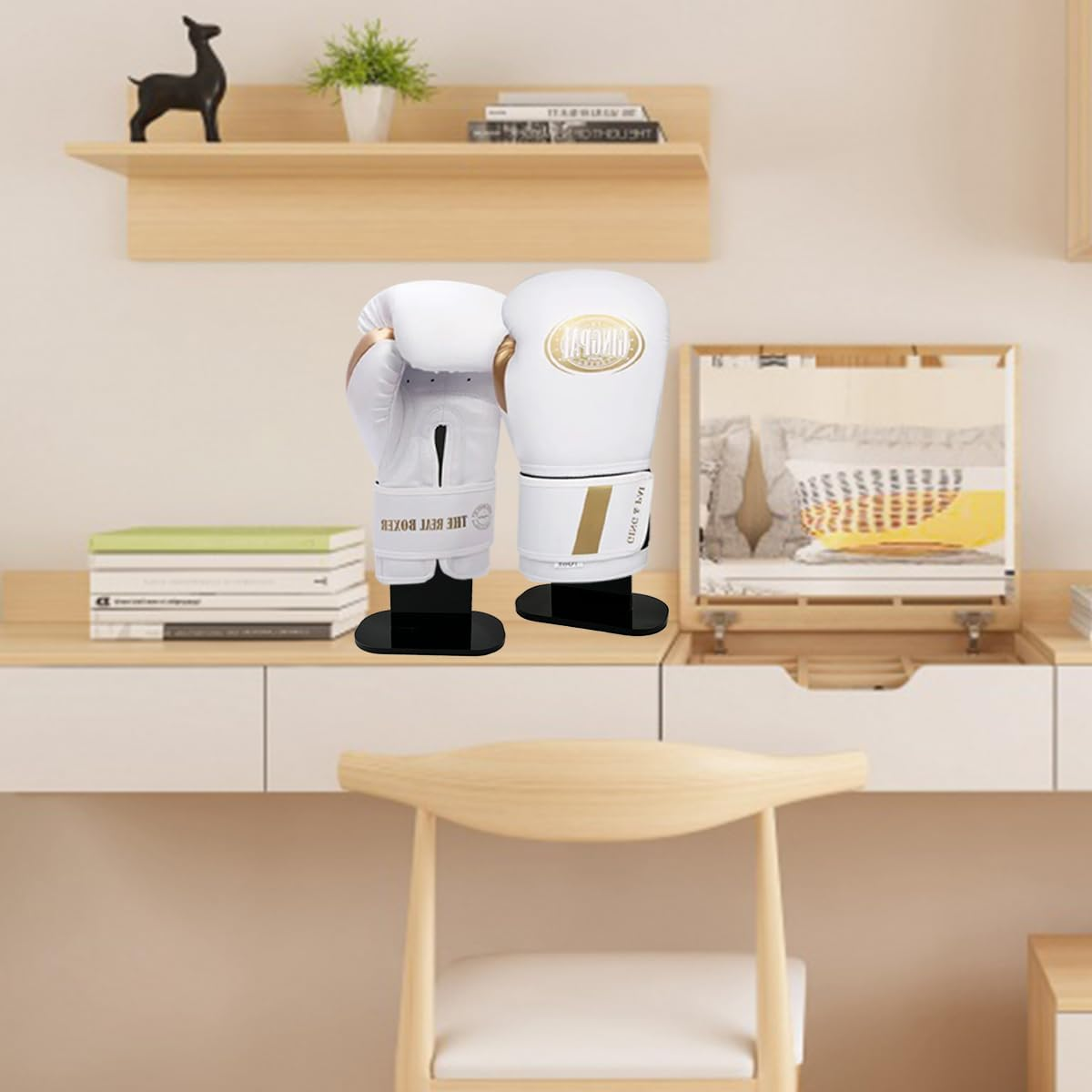 Boxing Glove Stand - Vertical Display for Boxing & Baseball Gloves - 2Pack image number 4