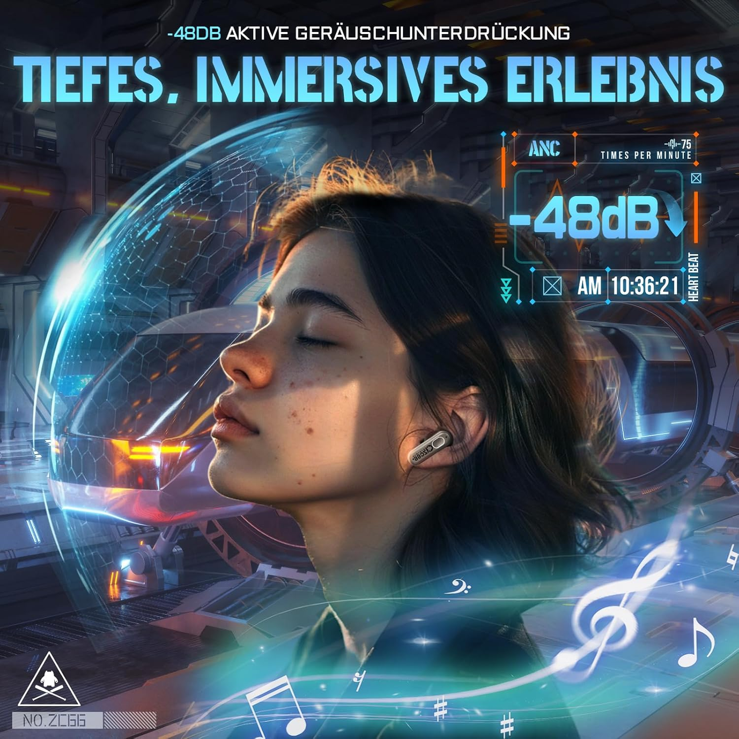 Zombies CAT Wireless Bluetooth, Noise Cancelling Headphones, Bluetooth Headphones with Deep Bass, Wireless Bluetooth 5.4, RGB Light, In-Ear Headphones for Android Ios, B5 Silver