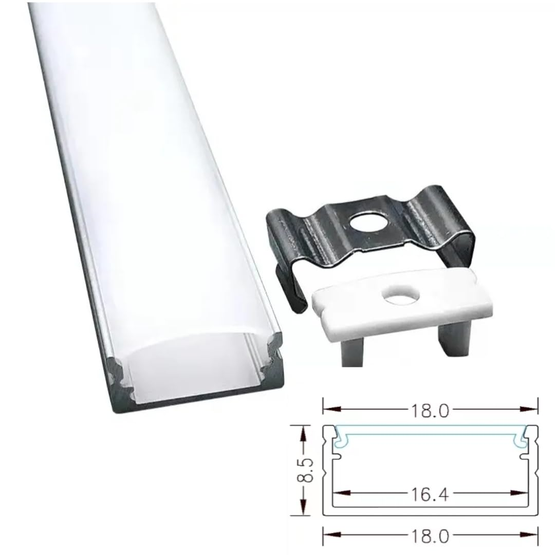 20 PCS X 1M U Wide Style LED Aluminium Channel Profile Holder for LED Strip Light 1M Bar Lamp image number 2