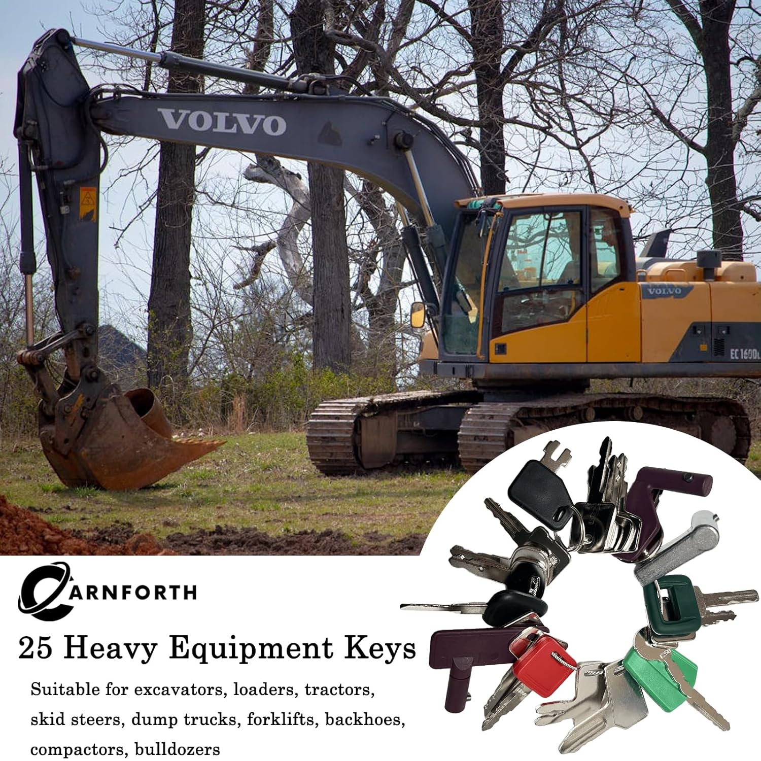 25 Ignition Starter Plant Key Set, Universal Plant Dumper Machine Replacement Ignition Switches Keys for Machinery Plants, Agricultural, Excavator,Trucks, Graders, Dozers, Backhoes. image number 3