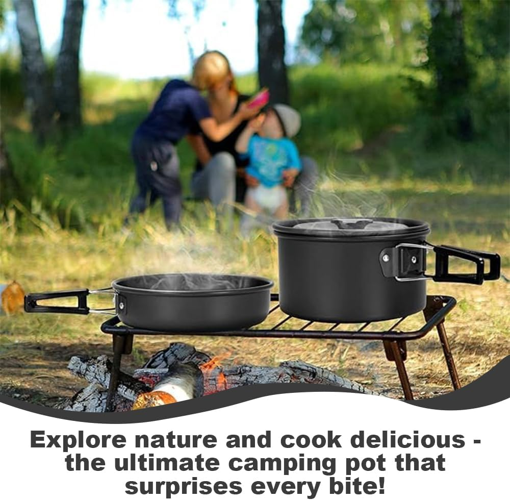 HPAMR Camping Cookware Set, Portable Camping Pot Set Teapot, Outdoor Teapot Set with Accessories Camping Cookware Mess Kit for Hiking, Camping, Backpacking, Outdoor Cooking and Picnic image number 3