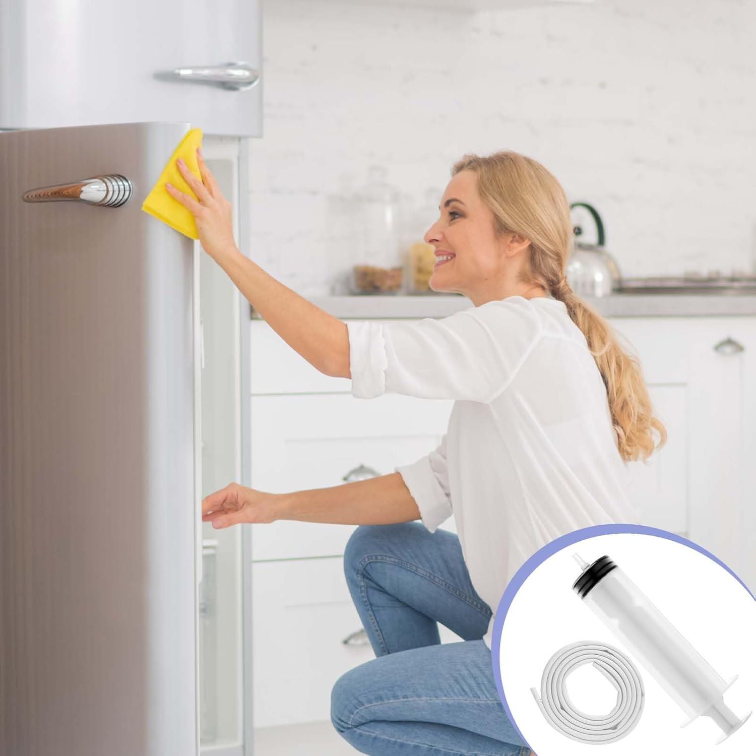 5 PCS 45'' Sunroof Drain Cleaning Tool, Fridge Water Line Cleaner Compatible with Lines for 1.4 M/54 In, for Cleaning Water Dispenser, Refrigerator, Car Sunroof Drain Holes image number 2