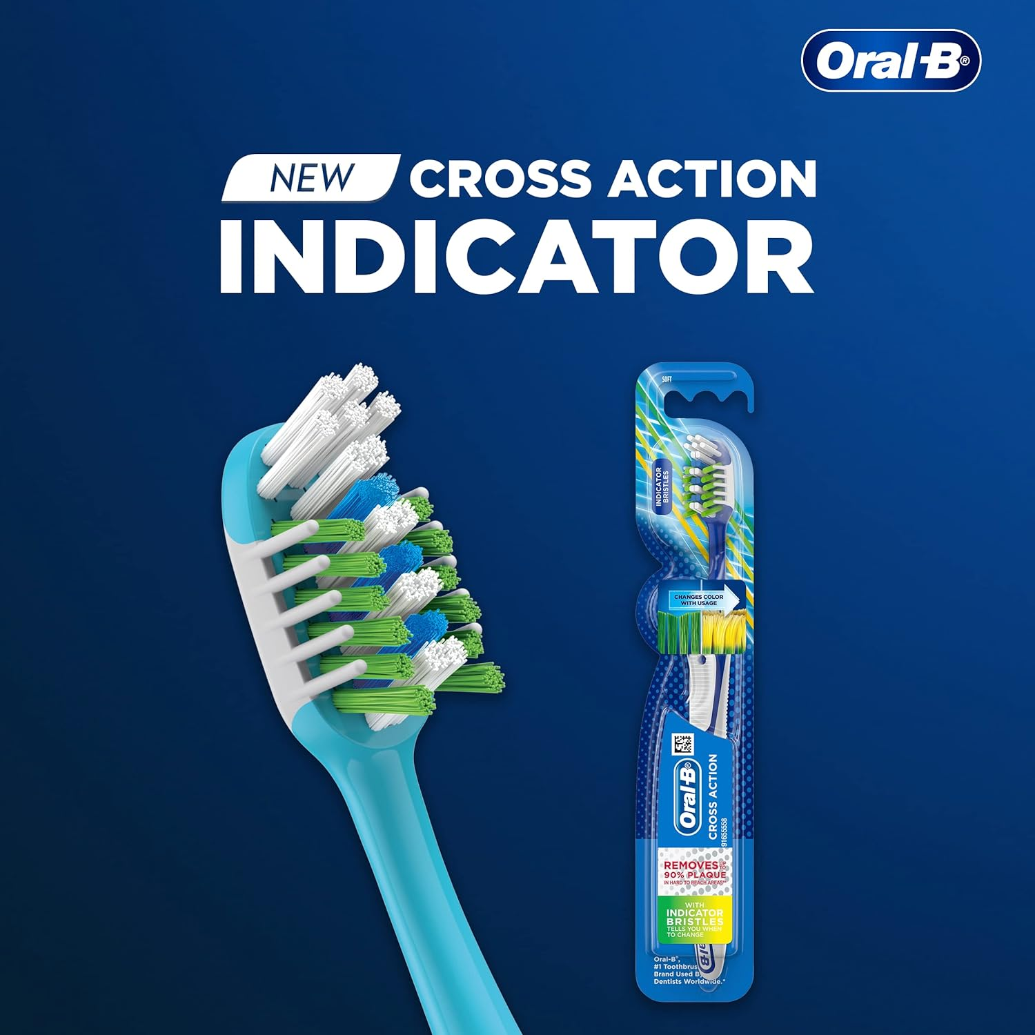Oral-B Cross Action anti Bac Toothbrush (Pack of 2) image number 6