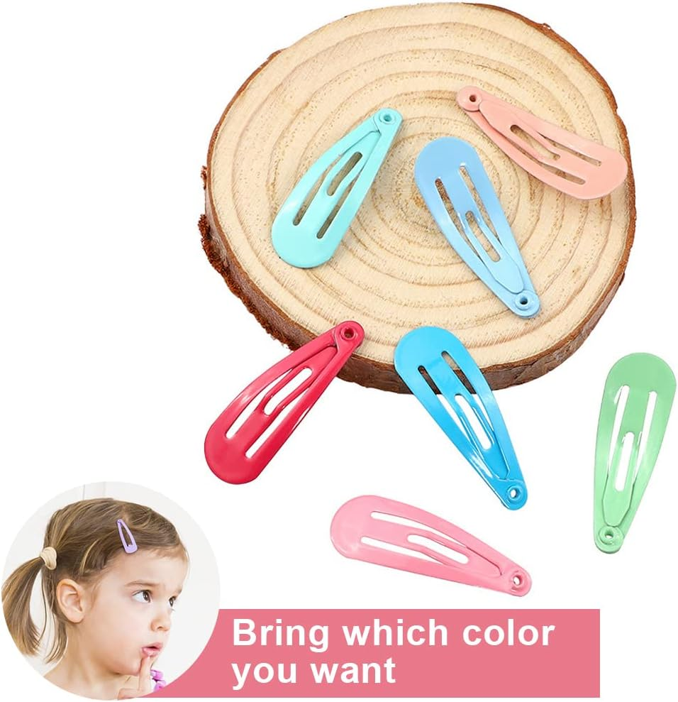 JINSION Girls' Hair Clips, Pack of 50 Baby Hair Clips, Colourful Hair Clips, Women'S Metal Snap Hair Clips in Candy Colour, Children'S Hair Accessories, Small for Hair Clip, Birthday Party Gift image number 2