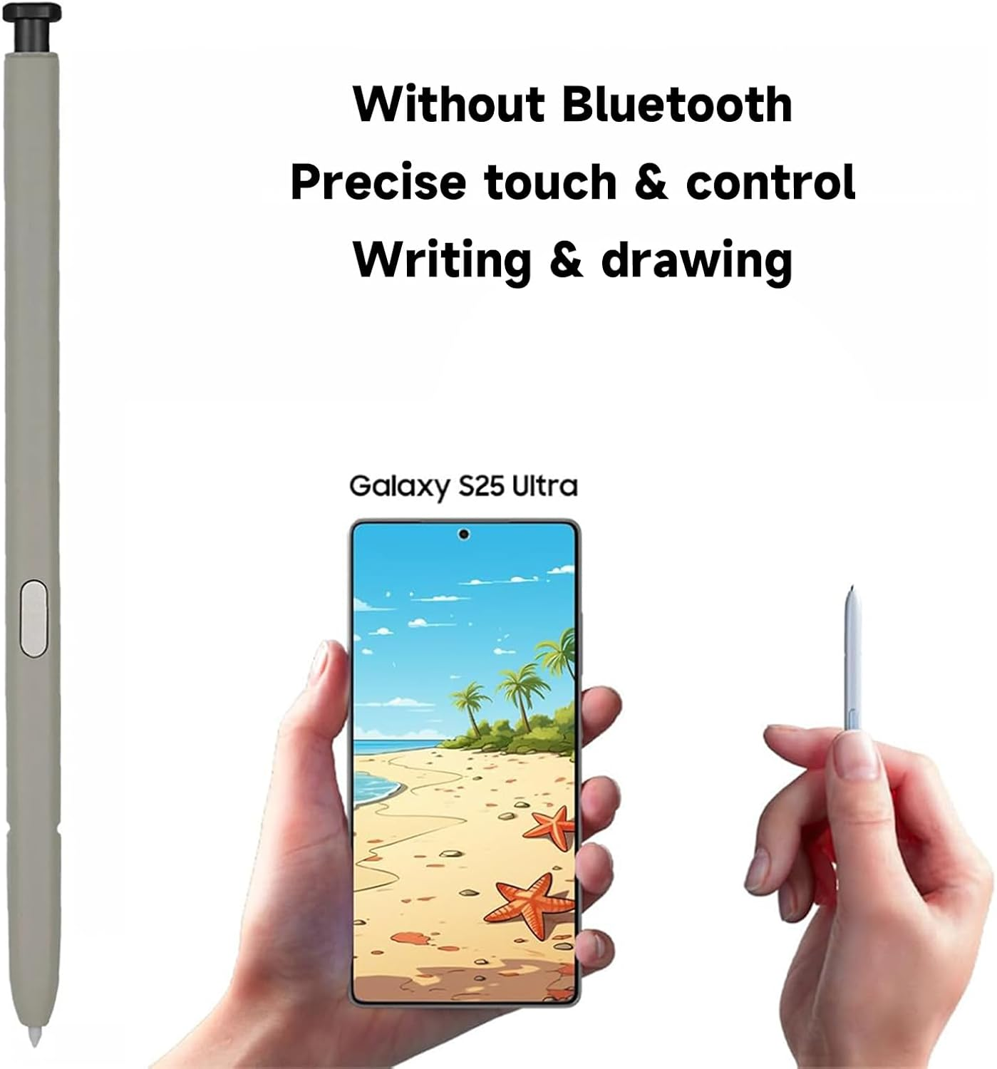 S25 Ultra S Pen Replacement - Compatible for Samsung Galaxy S25 Ultra 5G All Versions, 4096 Pressure Sensitivity Stylus Pen for S25 Ultra (Without Bluetooth) (Light Silver) image number 4