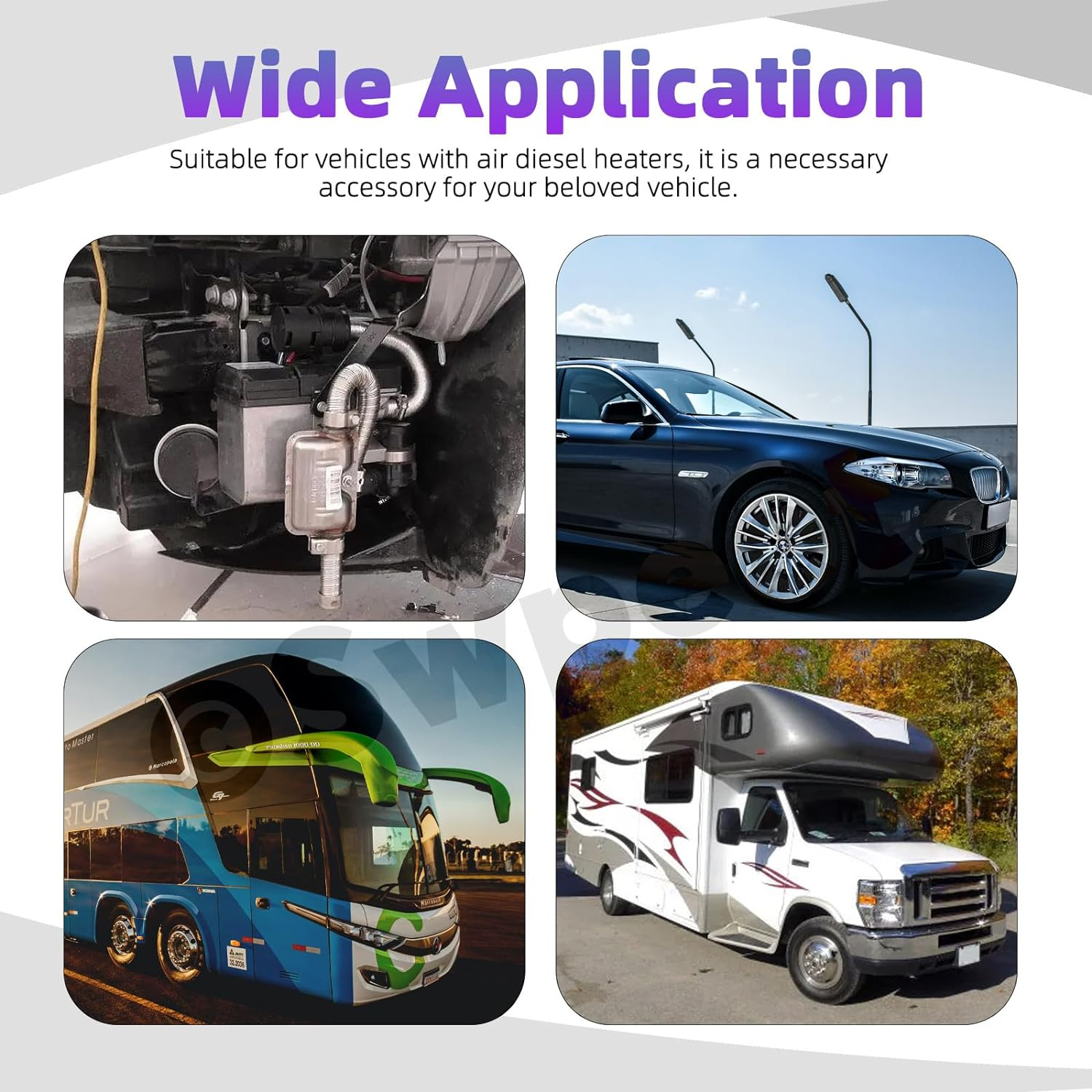 Swpeet 3Pcs 1" X 79" - 25Mm X 200Cm Stainless Steel Diesel Heater Exhaust Pipe with 18Mm-29Mm Hose Clamps Kit, Fuel Tank Air Heater Diesel Gas Vent Hose Exhaust Tubing for Car Vehicle