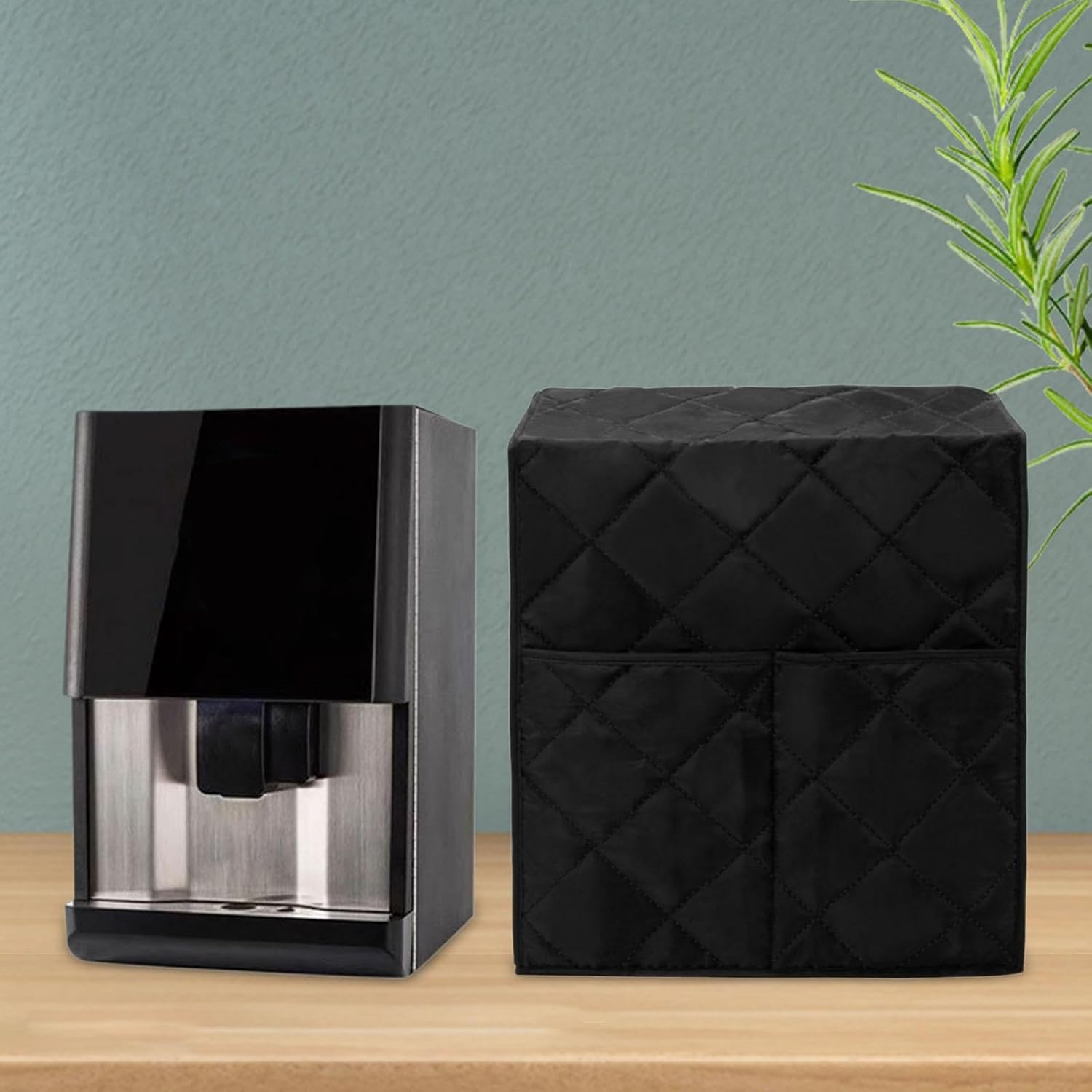 Fenteer Espresso Machine Quilted Protective Cover Coffee Machine Cover, Universal Reusable Waterproof for Bar Kitchen Coffee Shop image number 2