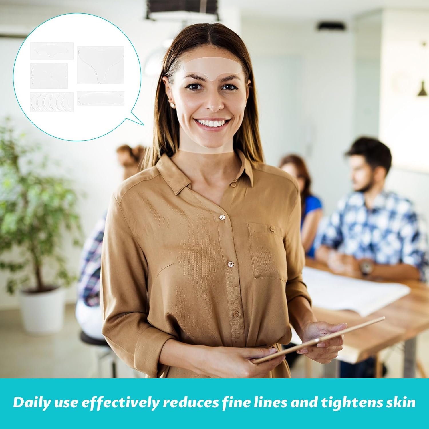 Silicone Wrinkle Patches, Face Tape for Wrinkles, Reusable Silicone Patches for Face/Chest/Neck, anti Wrinkle Patches for Face Overnight Prevention, anti Wrinkle Pads for Wrinkles and Fine Lines image number 2