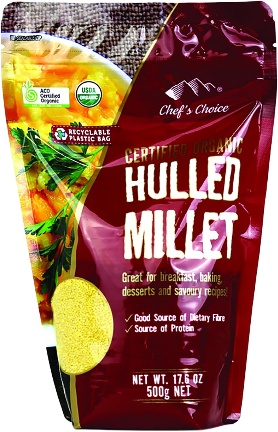 Chef'S Choice Organic Hulled Millet 500G image number 1