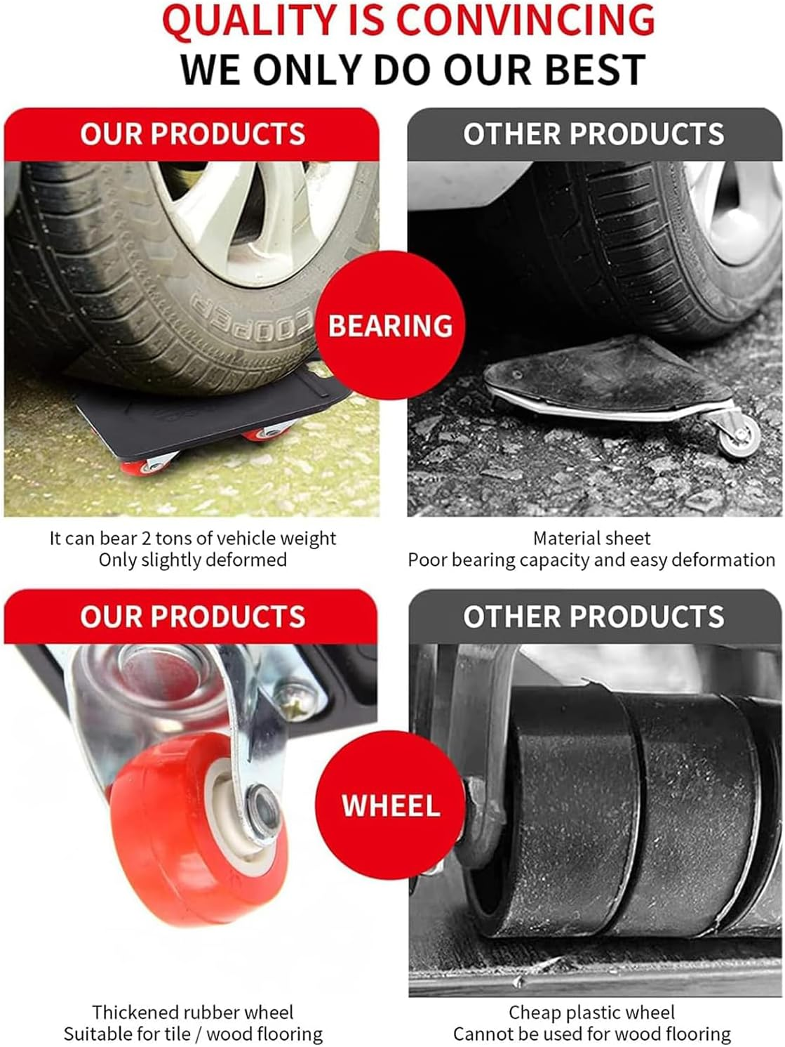 Heyinova Furniture Moving Artifact Durable Furniture Lifter Slider Roller Wheel Roller Set 5 Pieces Furniture Movers Lifter Heavy Appliance Furniture Lifting Furniture Moving Tool Set image number 6