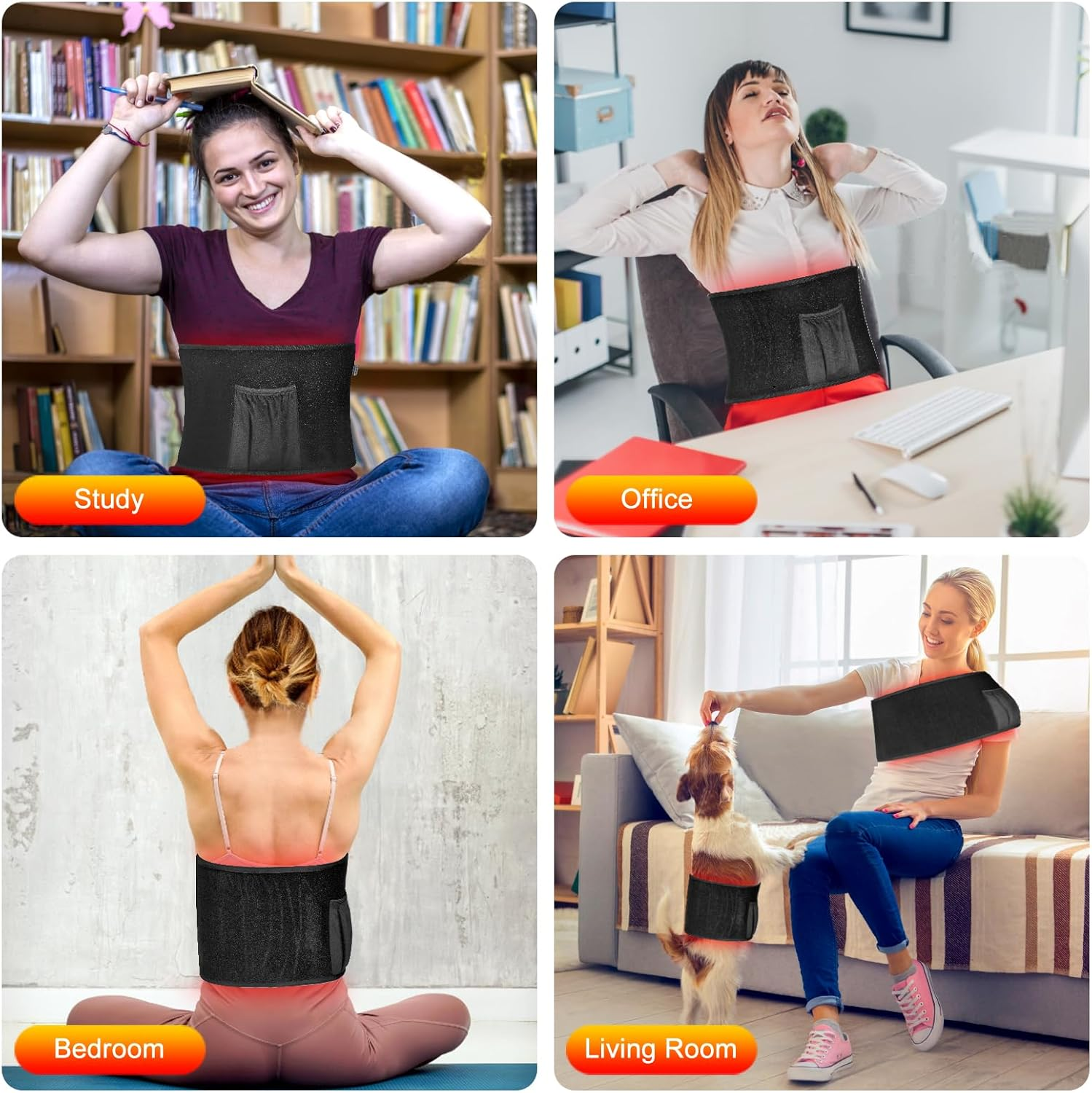 Red Light Belt, 660Nm and 850Nm Red Light Wrap with Timer Setting, Red Lamp image number 5