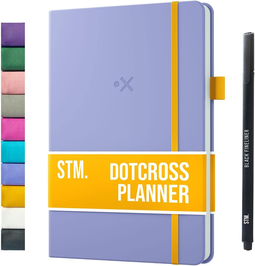 Daily Planner 2026 (Undated) | A5 Dotcross | Your All in One Day Organizer, at a Glance Weekly Agenda, Yearly Calendar Book | Planners for Personal, Professional, Academic & Work Goals and Schedule