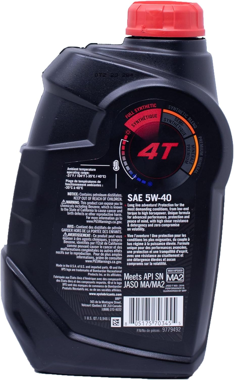 Edwards Full Synthetic Oil Change Kit Fits 2014-2024 Seadoo Spark PWC image number 1