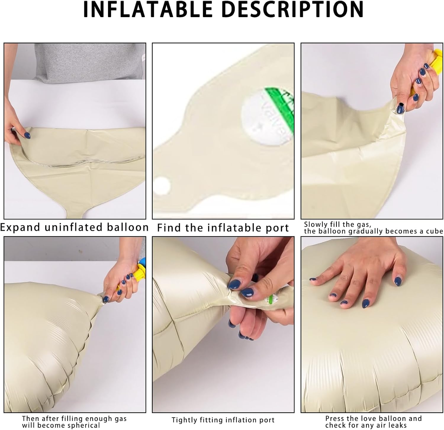 Beige and Cream Heart Balloons, 18Inch 12PCS Cream Beige Heart Shape Balloons, Nude Neutral Foil Love Balloons for Valentine'S Day Decorations for Engagement Baby Shower Wedding - Beige Cream image number 6