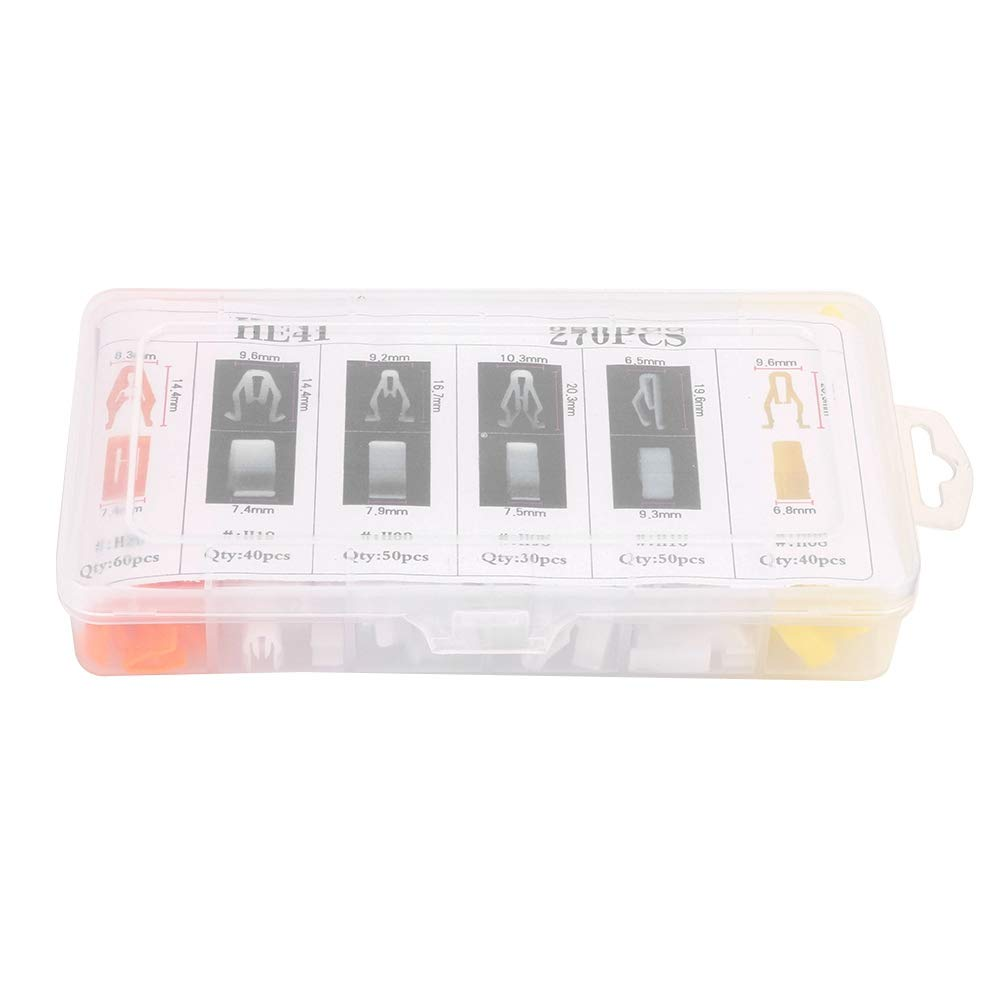 Universal 270Pcs Car Console Dashboard Panel Trim Clips Rivets Buckle Fasteners Set image number 6