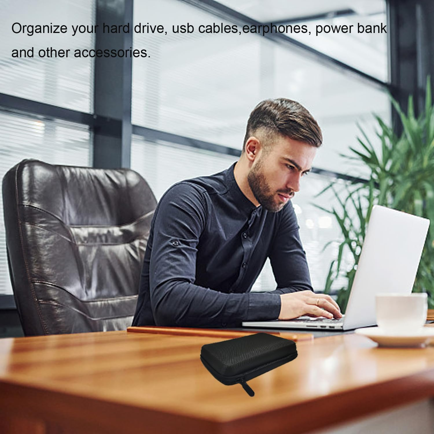 GPS Case Hard Shell Carrying Case Shockproof Storage Pouch Organizer Bag Compatible with 5-6 Inch GPS Navigator Garmin Nuvi 66LM 65 64 Garmin Zumo XT2 Tomtom 620 610 Cables Accessories 6 Inch (Black) image number 3