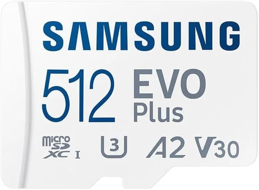 Samsung EVO plus 512GB Microsd Memory Card (2024) + SD Adapter