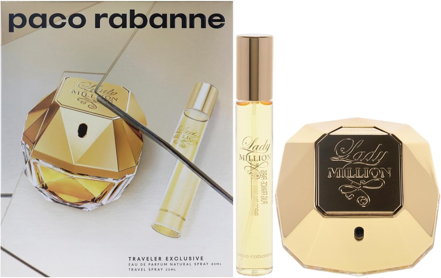 Paco Rabanne S0969AW Women'S Lady Million Eau De Parfum Gift Set (Pack of 2)