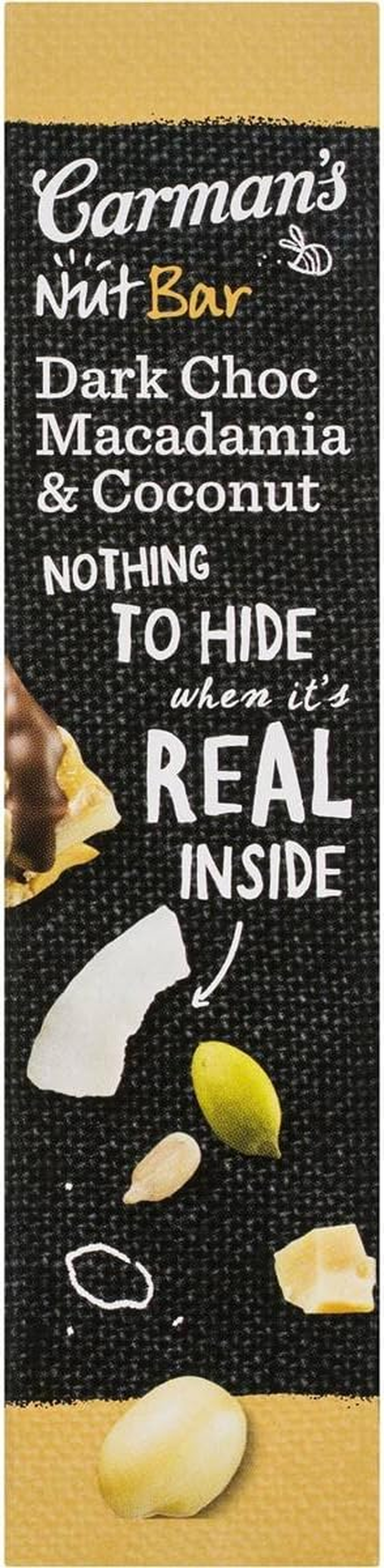 Carman'S Nut Bar Dark Choc, Macadamia & Coconut, 5-Pack (160G)