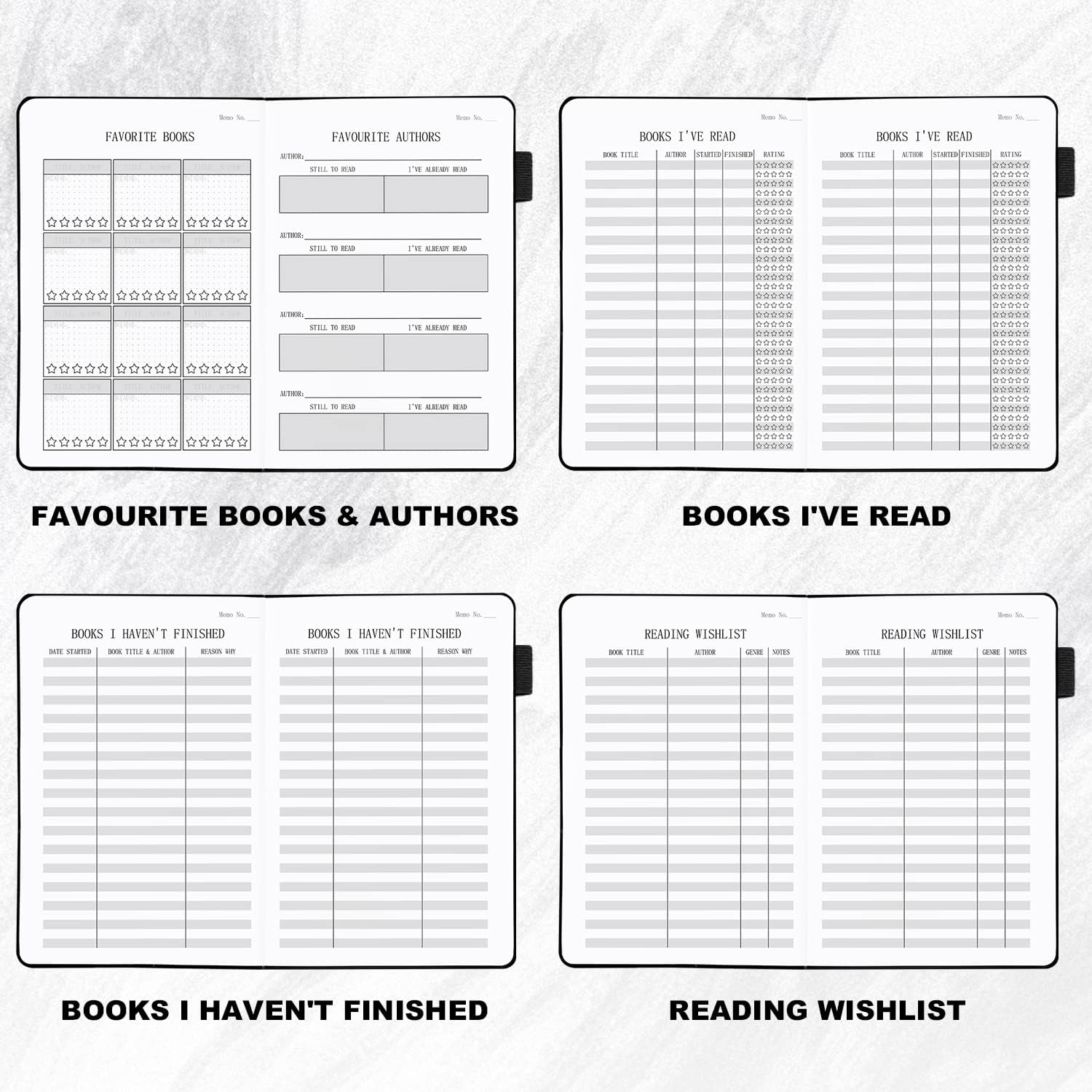 Reading Journal with 104 Book Reviews, Book Journal for Book Lovers & Readers - Book Reviews & Reading Tracker & Reading List Challenge, Reading Log Notebook Gift, A5, Navy Blue - Dark Green image number 2