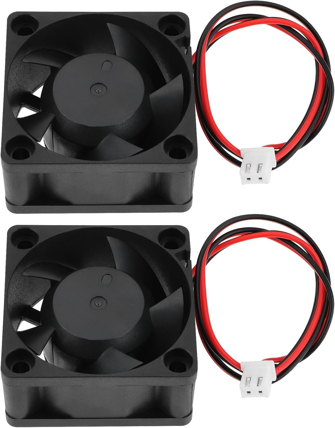VGOL 2 Pcs DC 12V Brushless 2-Pin Fan 40X40X20Mm Cooling Fan Bearing Cooling Fan for Computers CPU Cooling 3D Printers and Lasers Black image number 2