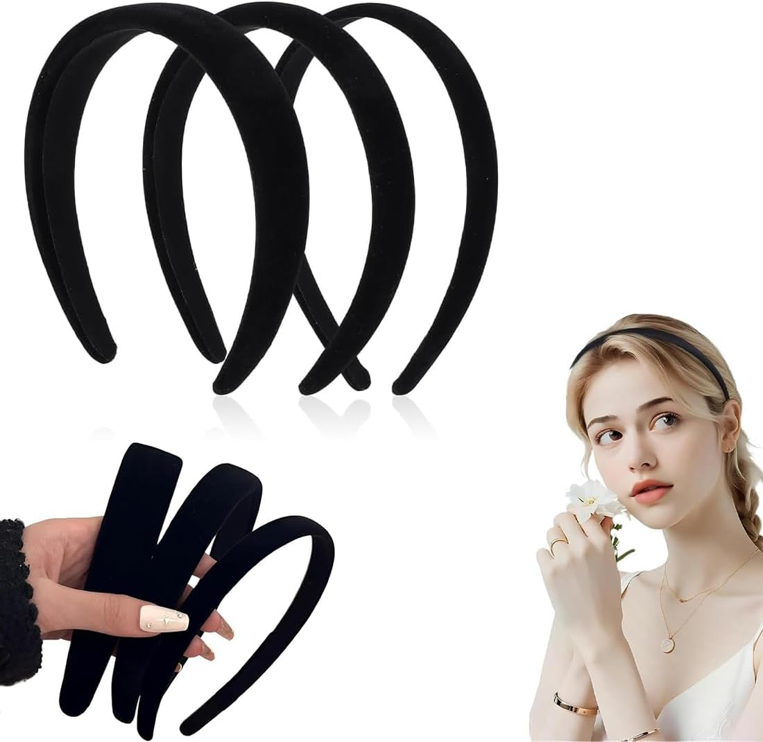 Aililong 4 Pieces Baby Headband Velvet Headbands for Newborns, Toddlers and Babies, Elastic, Soft, Perfect Size, Hair Band for Women and Girls image number 1