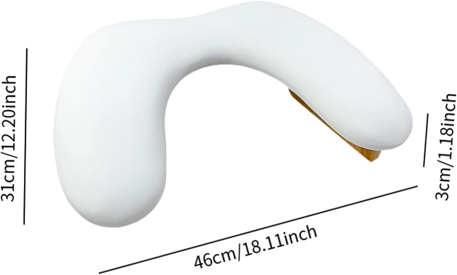 Eigell Nail Arm Rest Cushion Manicure Hand Rest Portable U Shape Practical Holder Stand Pad for Personal Travel Home DIY Holiday, White - White image number 4