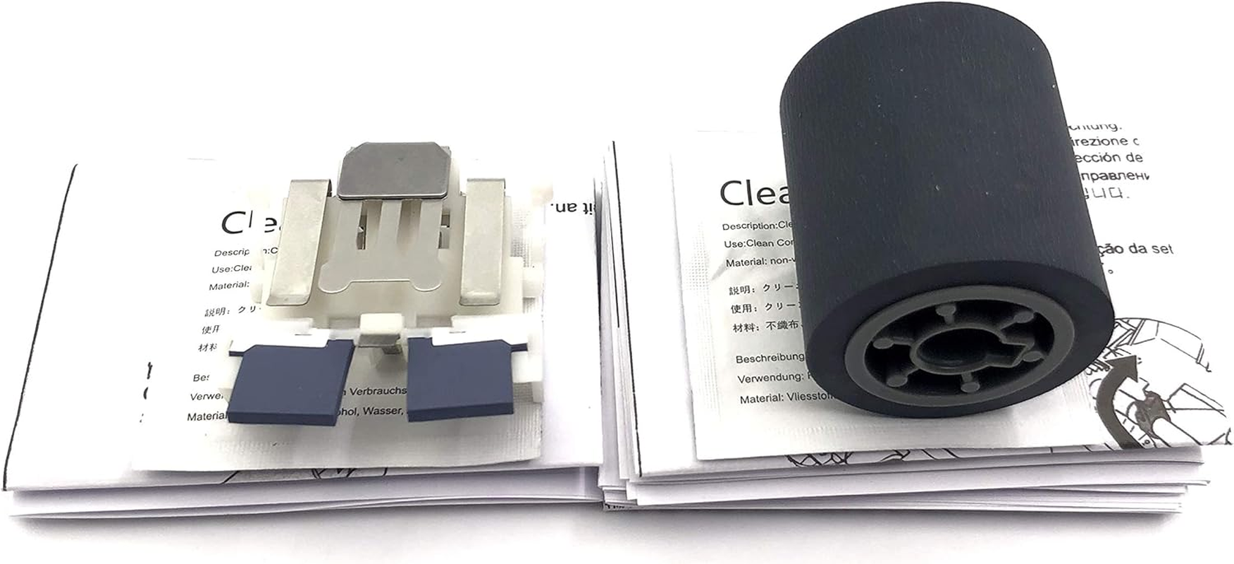 1SET X PA03586-0001 PA03586-0002 Consumable Kit Pick Roller + Pad Assy Assembly Pickup Roller Separation Pad Compatible with Fujitsu S1500 S1500M Fi-6110 N1800