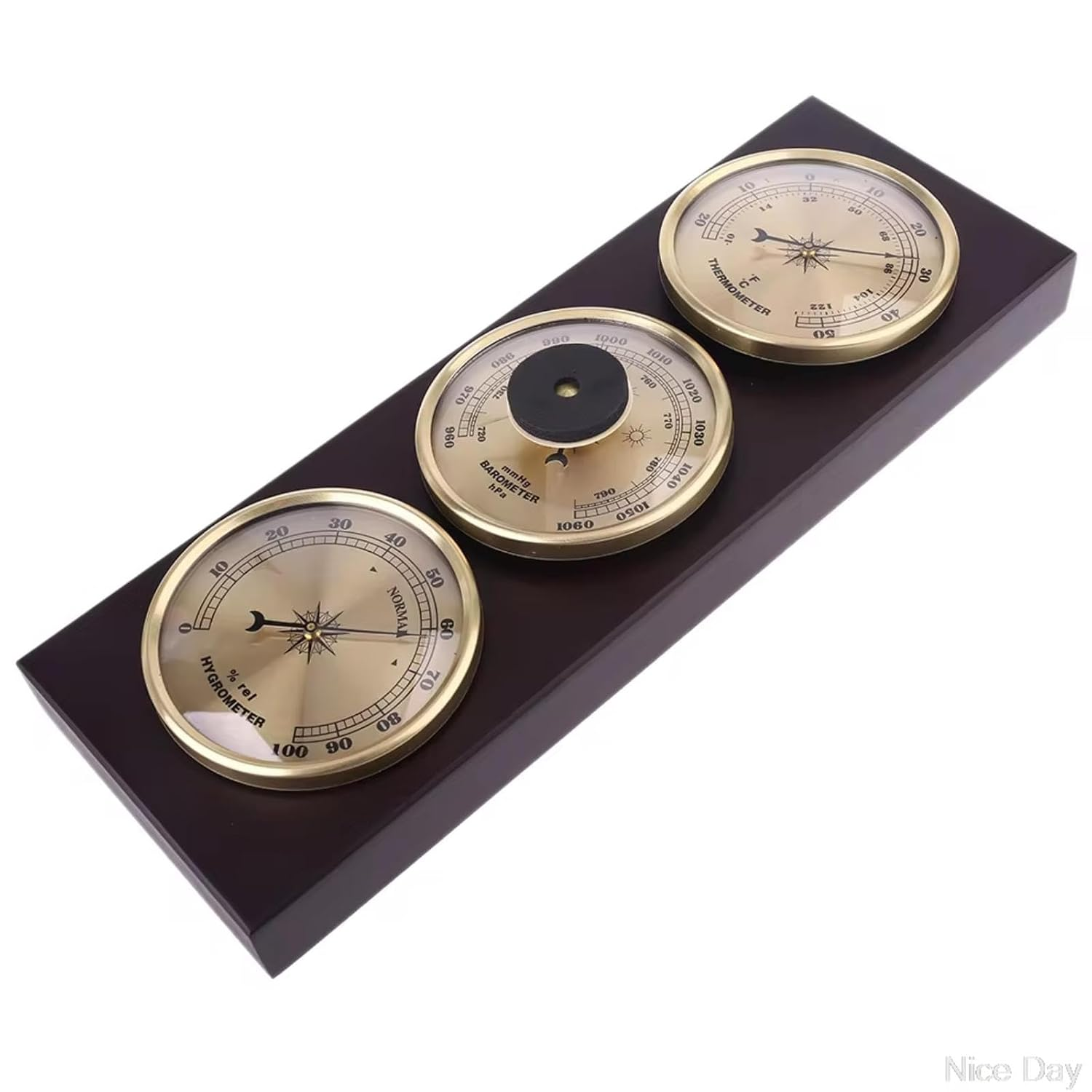 3 in 1 Barometer Thermometer Hygrometer - Indoor Weather Station for Home, Office Wall Decor - Multifunctional Analog Weather Barometer image number 3