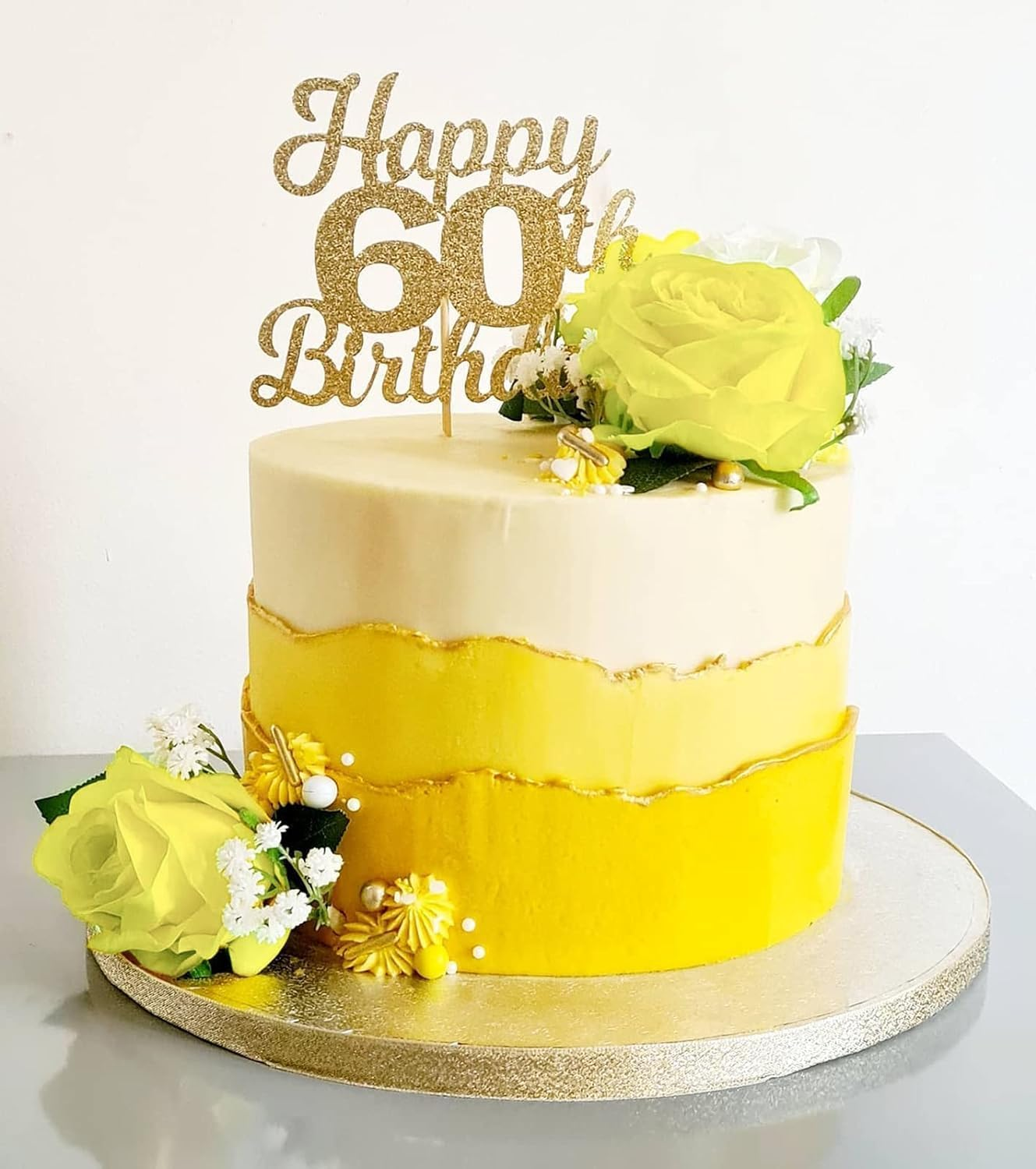 Dnvkict Artificial Flowers Combo Box Set Fake Flowers Bulk, Mix Faux Flowers with Stem for Wedding Bouquets Centerpieces Table Decorations DIY Floral Party Home Decor (Yellow) - Yellow image number 2