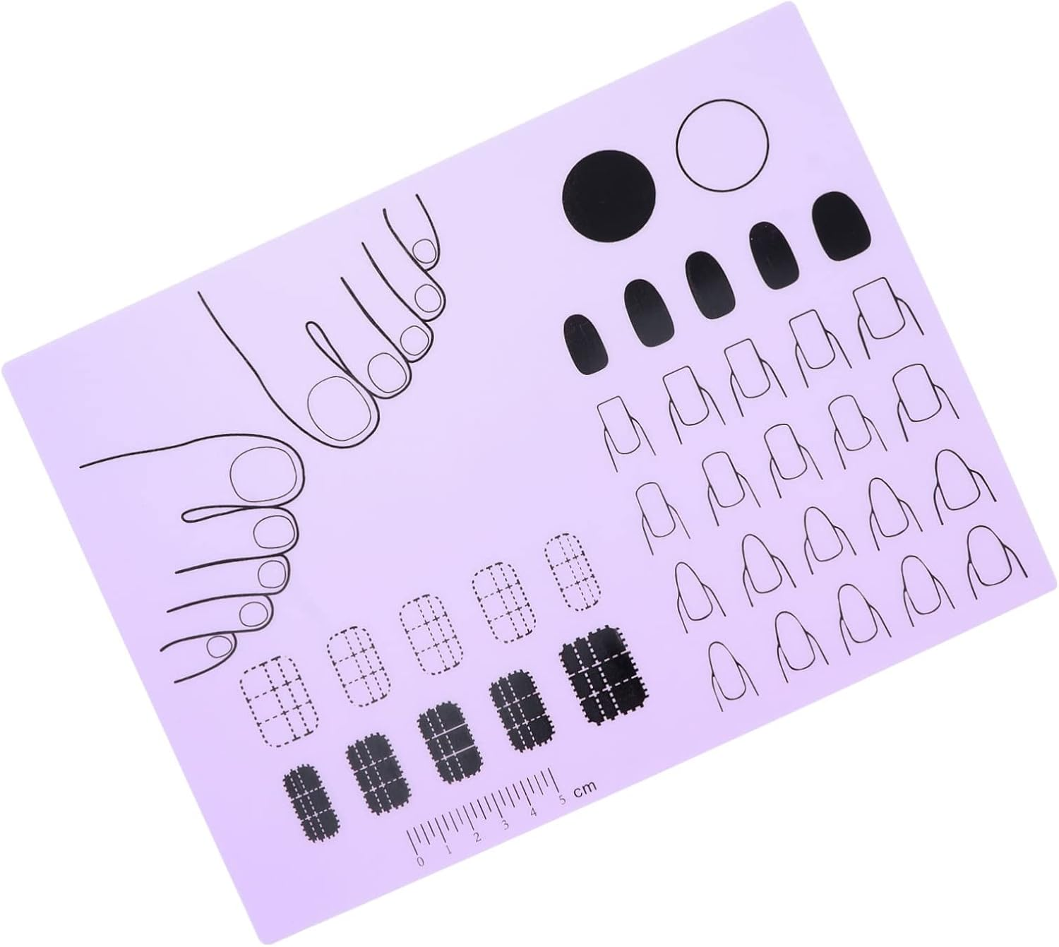 FRCOLOR Acrylic Manicure Mat Nail Table Pads Silicone for Techs Training Art Practice