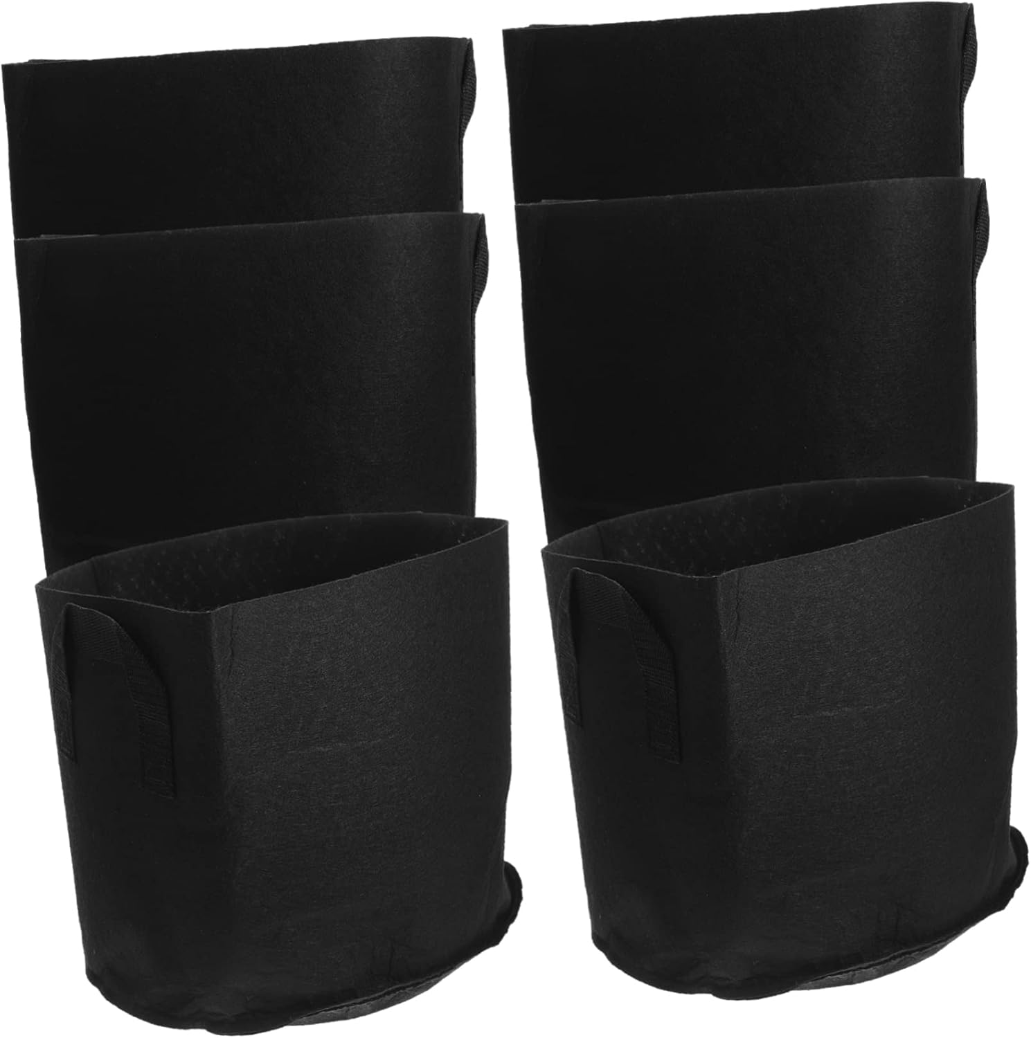 Yardwe Thickened Non-Woven Fabric Grow Bags 6Pcs 3-Gallon Planting Pouches for Vegetables Flowers Nursery Ventilated Design Sturdy Black Gardening Plant Grow Bags for Garden and Patio Use image number 2