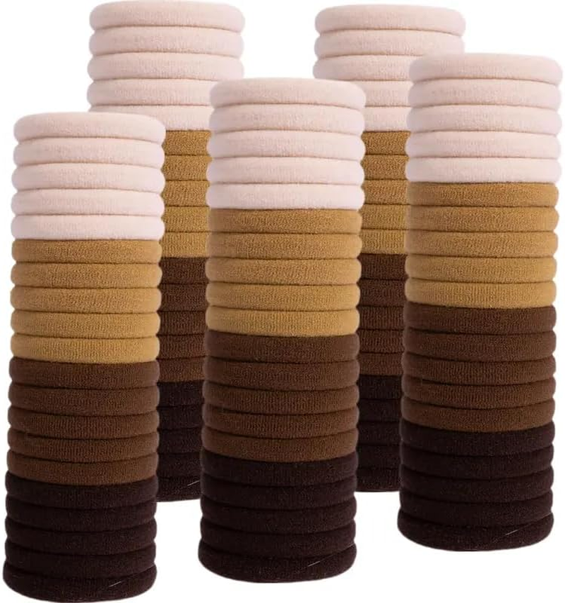 Lavema 100 Pieces Women Girls Seamless Thick Hair Bands Multicolor Elastic Hair Ties image number 1