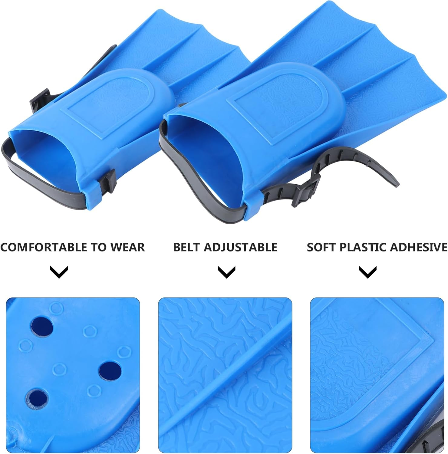 Kisangel 2Pcs Diving Flippers Swim Fins for Lap Swimming Children Flippers Swim Kids Fins Kids Flippers Snorkeling Fins Adjustable Travel