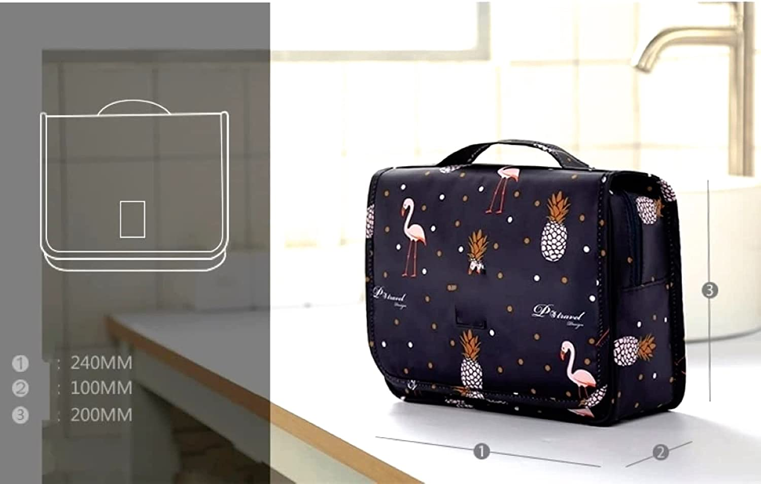 Toiletry Bags for Travel Toiletries Cosmetics Makeup Hanging Hook 5 Storage Areas from Paton Travel Australia image number 3