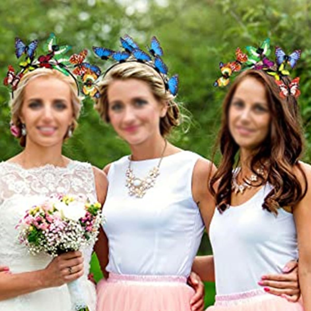 CENPEK Butterfly Headband and 8 Pack Butterfly Hair Clips Colorful Festival Accessories for Party Halloween Wedding image number 4