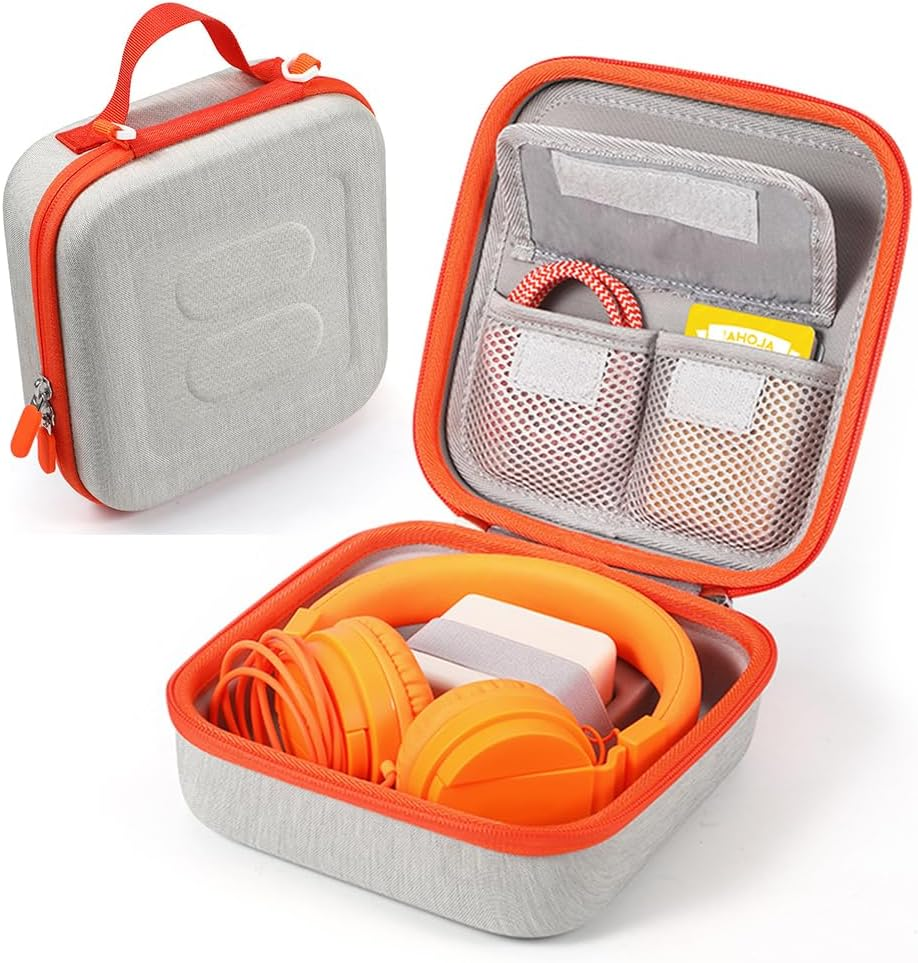 AZURAOKEY Travel Case Compatible with Yoto Mini Kids Audio & Music Player, Holder Bag Hold up to 20 Cards/Charging Cable for Children&rsquo;S Speaker Plays Audiobook Cards (Box Only)