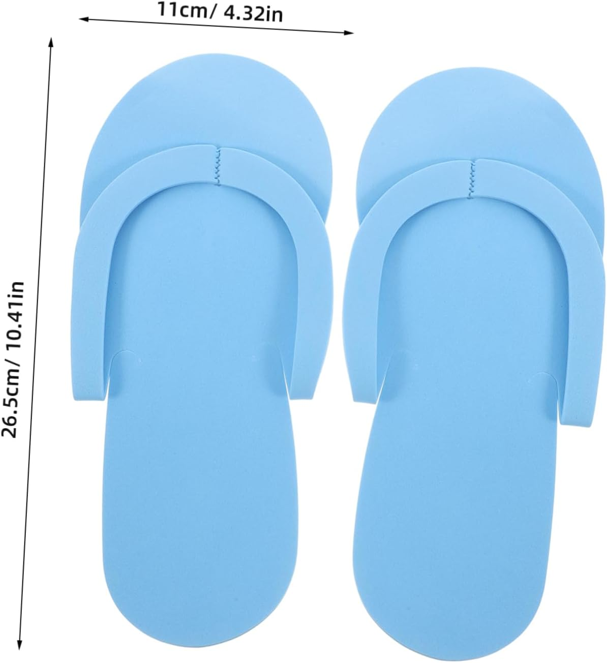 Mikinona Disposable EVA Shower Slippers for Men Women Quick Dry Non Slip Indoor Hotel Guest Footwear Portable Folding Sandals for Spa Nail Salon Travel - White image number 7