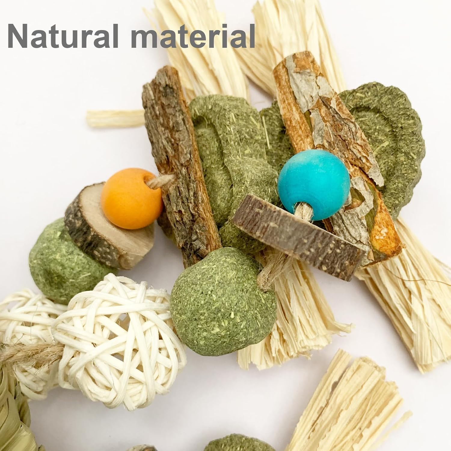 Rabbit Chew Toys for Bunny, Chew Toy Tooth Care Molar Tool Playing Rabbit Toy for Small Animal, Hamsters, Guinea Pigs image number 5